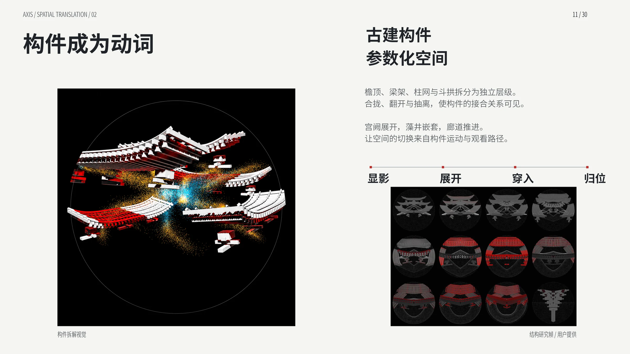 中轴：折叠的秩序作品集第11页，项目概念、过程与成果记录