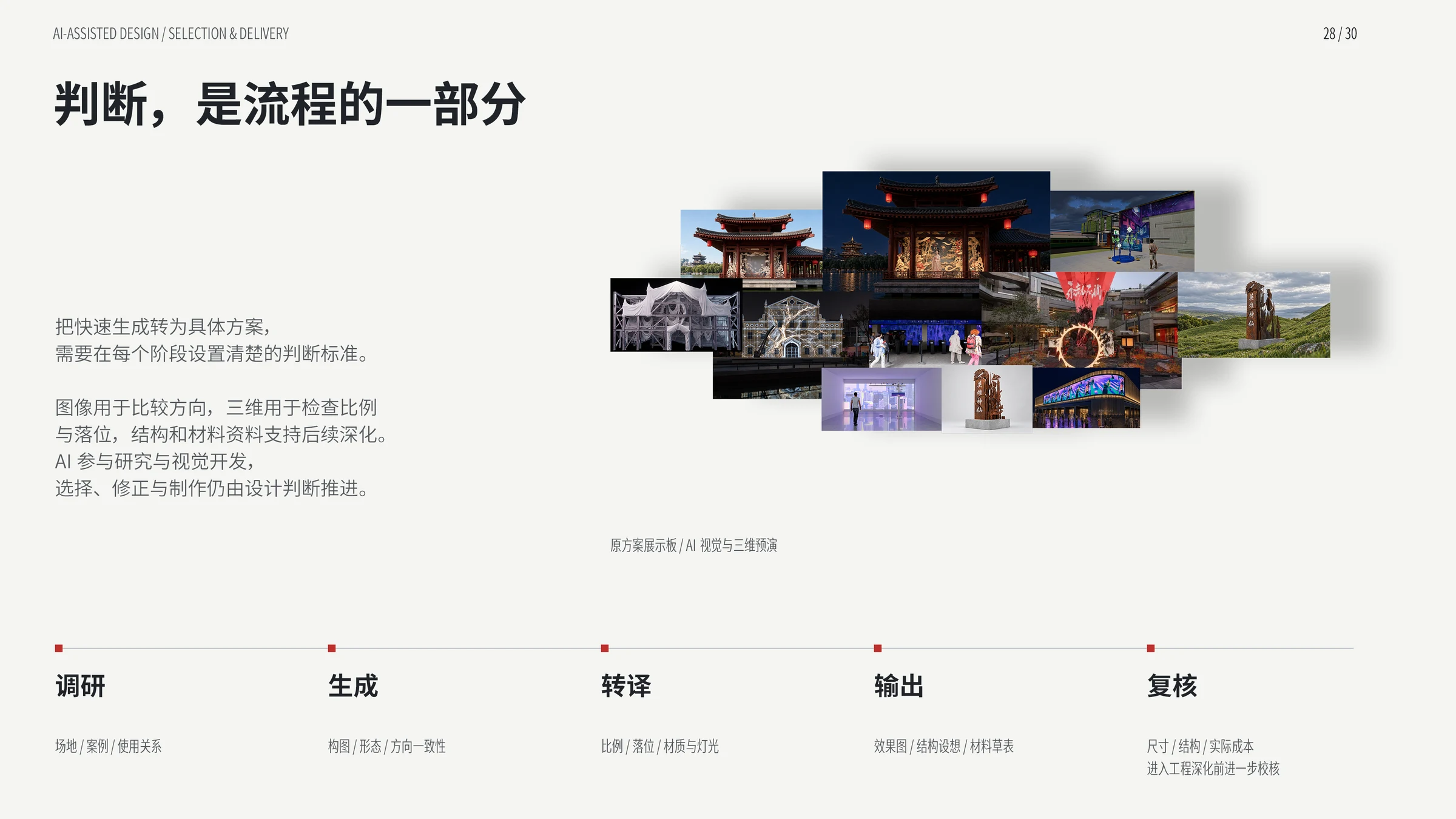 AI辅助空间设计作品集第28页，项目概念、过程与成果记录