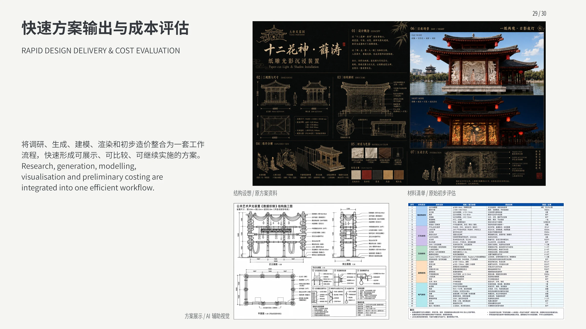 AI辅助空间设计作品集第29页，项目概念、过程与成果记录